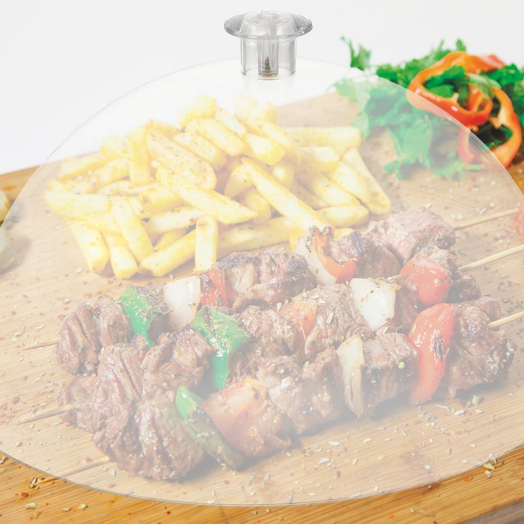 1 Stück Lebensmittelschutzzelt, transparente, runde Acryl-Lebensmittelabdeckung, Staubschutz, 14 Zoll (ca. 35,5 cm) – Material für Picknick, Grill und Küche