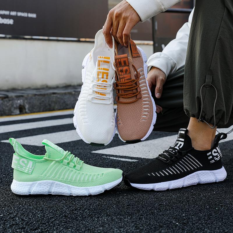 Men Sneakers Mesh Breathable Man White Running Tennis Shoe Comfortable Outdoor Sports Shoes for Men Casual Shoes Tenis Masculino