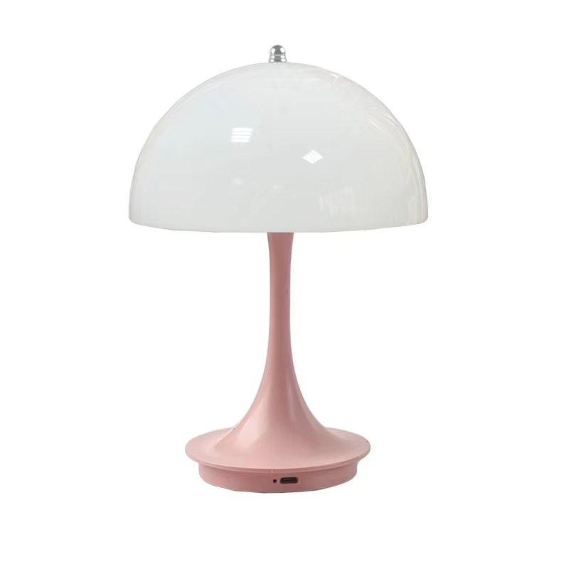 

Современная прикроватная лампа в форме гриба для спальни, светодиодный ночник с USB-зарядкой, декоративная настольная лампа для обеденного стола changeable розовый