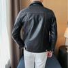 Spring Autumn Black Pu Leather Biker Jacket Men Style Long Sleeve Zipper Leather Coat Fashion Men Clothing Plus Size 3XL