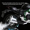 Anahtar Başlatma 1:9 H2 H2R Alaşımlı Yarış Motosiklet Modeli Döküm Pist Spor Motosiklet Modeli Ses ve Işık Spreyli Çocuk Oyuncak Hediye