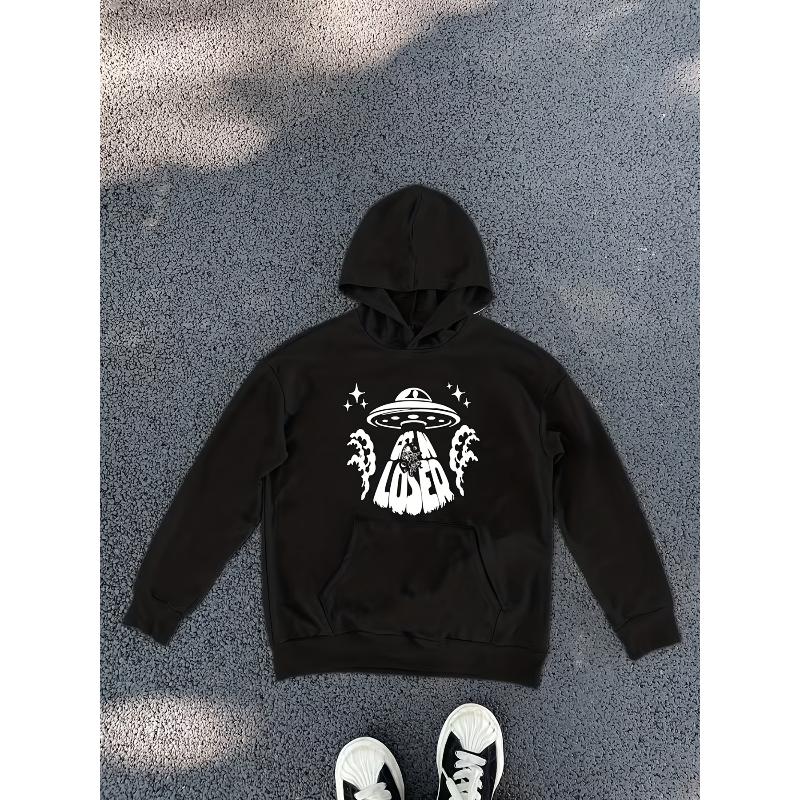 Men s Hoodie Sweatshirt, Polyester Fabric, Warm Pullover Hooded Sweatshirt S