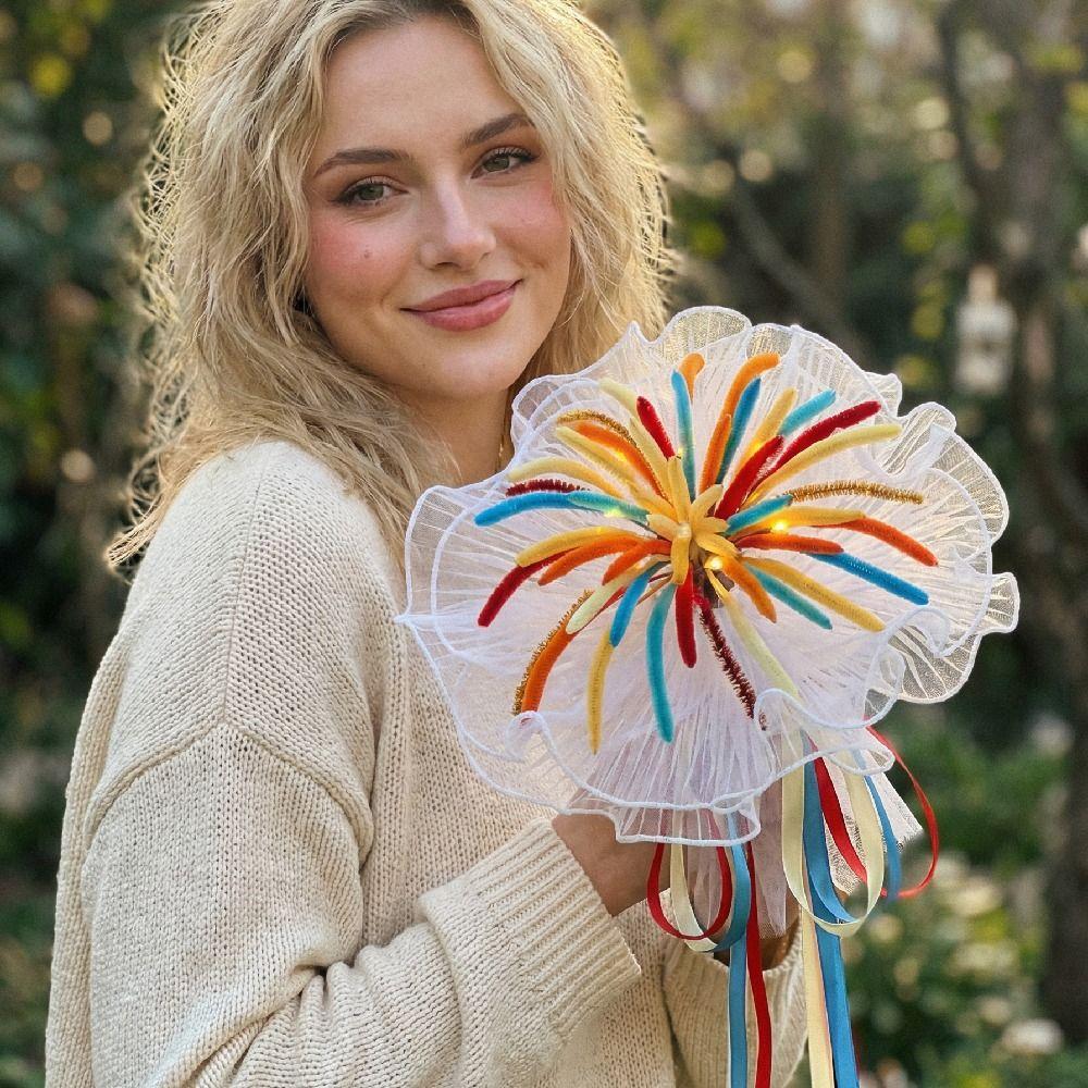 Romantic Twist Stick Bouquets Material Kit Unfinished Creative LED Glow Bouquets Colorful Bendable Stems