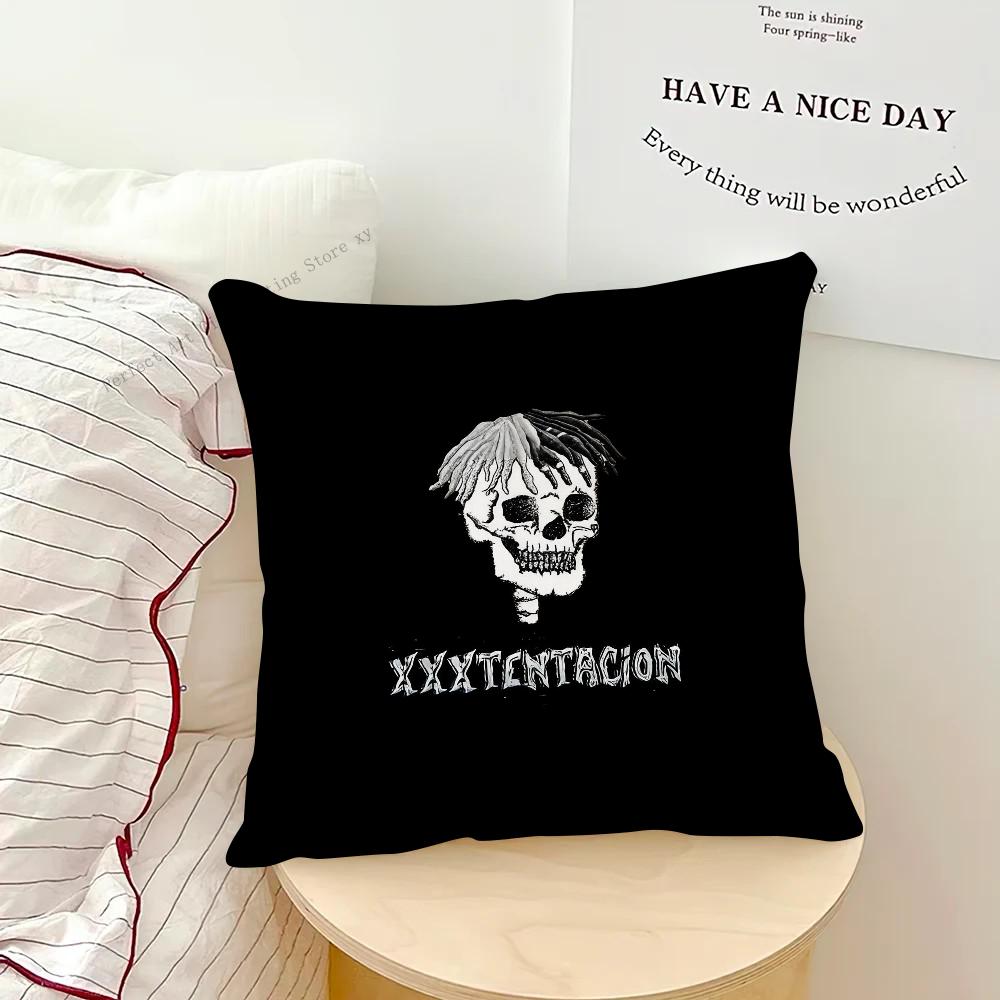 XXXTentacion Rap Hip Hop Music Singer Pillow Case Fashion Square Pillowcase Bedroom Sofa Room Ins Decoration Leisure Cushion