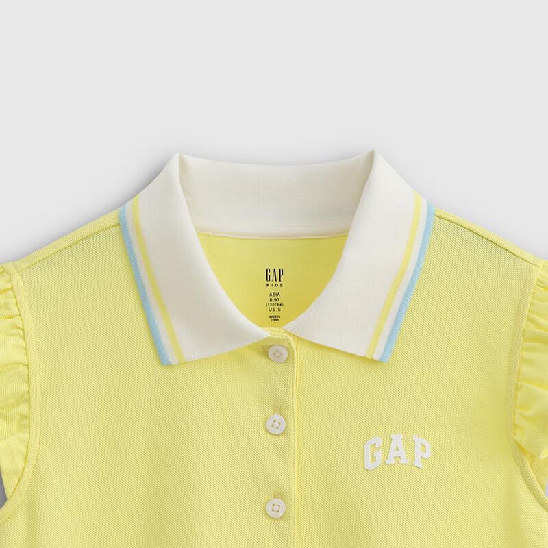 Gap Girls' Big Kids' Moisture-Wicking Flutter Sleeve Polo Shirt