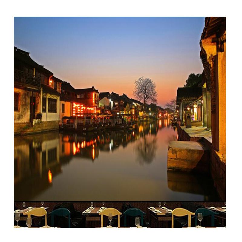 

Retro 3d Wallpaper Town Landscape Mural Living Room Bedroom Home Decoration Background Wallpaper 200 cm(W) x 140 cm(H)