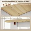 Folding Dining Table, Oval, Seats up to 6, Natural Wood