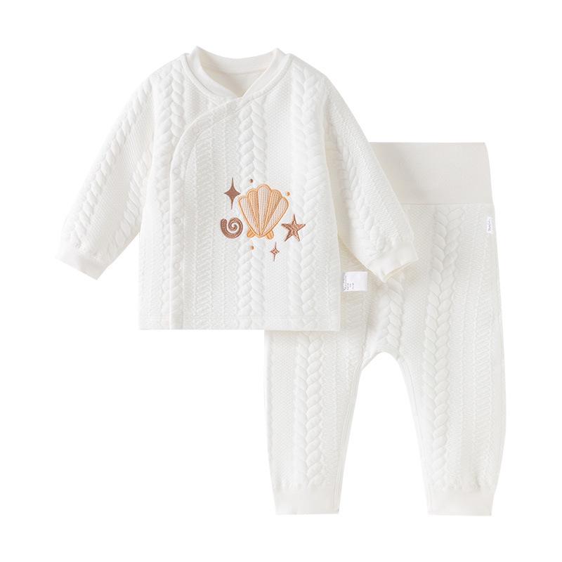 Baby High-Waist Warm Two-Piece Underwear Set for Boys & Girls - Autumn/Winter Style