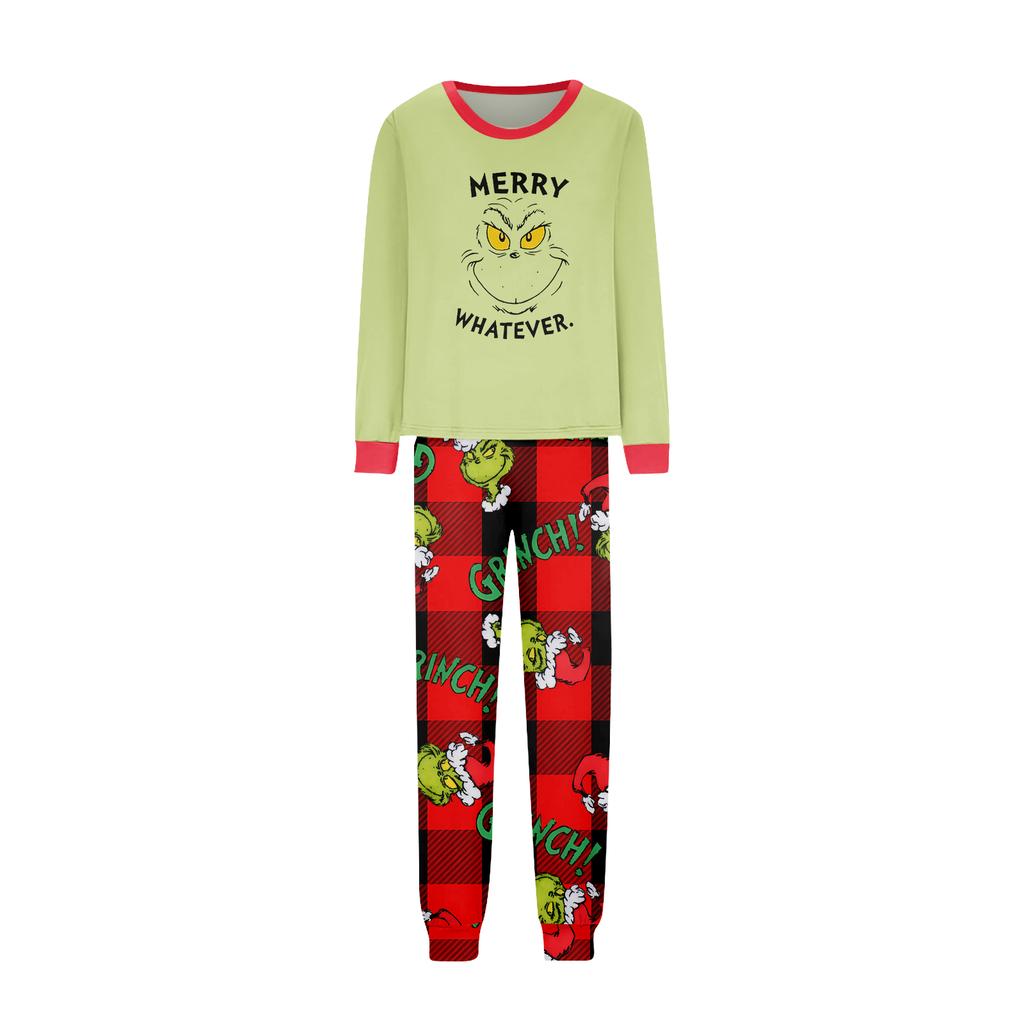 Christmas Print Cute Family Set Pajamas, Home Clothes, Family Set Long Sleeve Top Pants Set