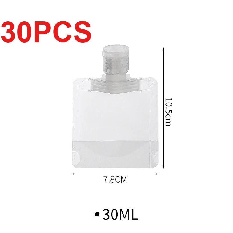 30/50/100ML Thickened Travel Size Refillable Pouch Portable Cosmetic Squeeze Bag for Lotion Shampoo Shower Gel Facial Cleanser