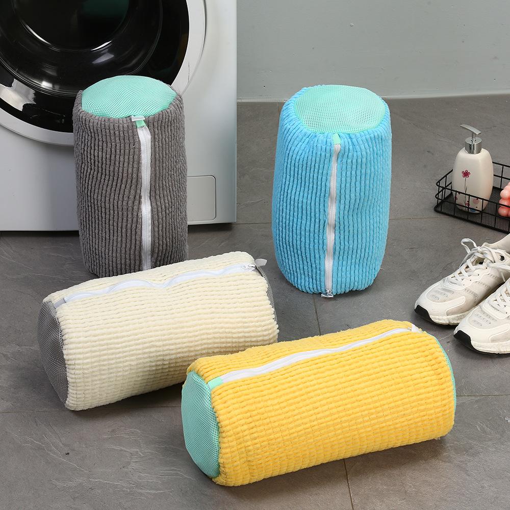 Shoe Washing Bag Washing Machine Laundry Bags Microfiber Closure Shoes Cleaning Bag Shoes Laundry Net Fluffy Fibers Sneaker