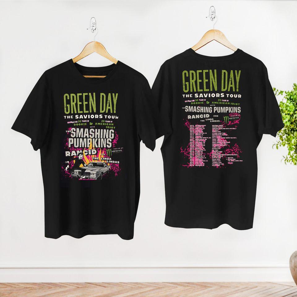 Vintage Green Day The Saviors 2026 Tour T-Shirt XXL