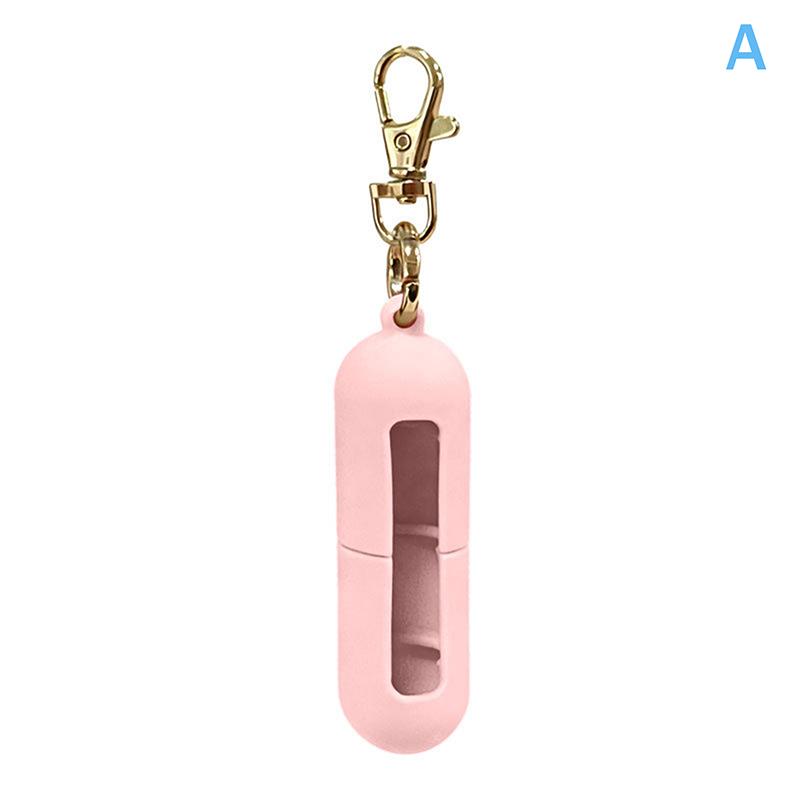 Lipstick Silicone Case Creative Capsule Lipstick Cover Keychains Anti Drop Portable Protective Cover For Cosmetic Makeup Holder