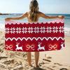 Cartoon Christmas Pattern Towel Beach Towel Oversized Quick Dry Towel Absorbent Soft Swim BeachTowels for Men Women