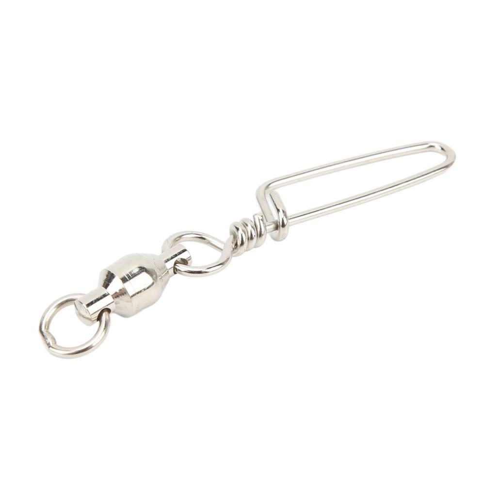 25PCS Stainless Steel Ball Bearing Swivels Rotatable Fishing Swivels Saltwater Fishing