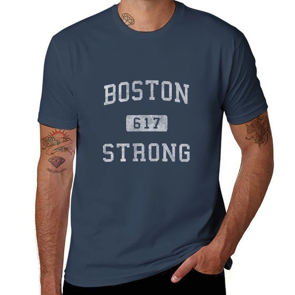 Boston Strong Vintage T-Shirt Anime Hippie Clothes Boys Animal Print Cute Clothes Mens T Shirt