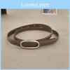 Elegant Leather Belt For Women With Pin Buckle And Slim Design