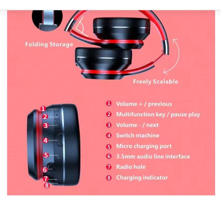Lenovo HD100 Bluetooth Earphones Over-ear Foldable Computer Wireless Headphones Noise Cancellation HIFI Stereo Gaming Headse