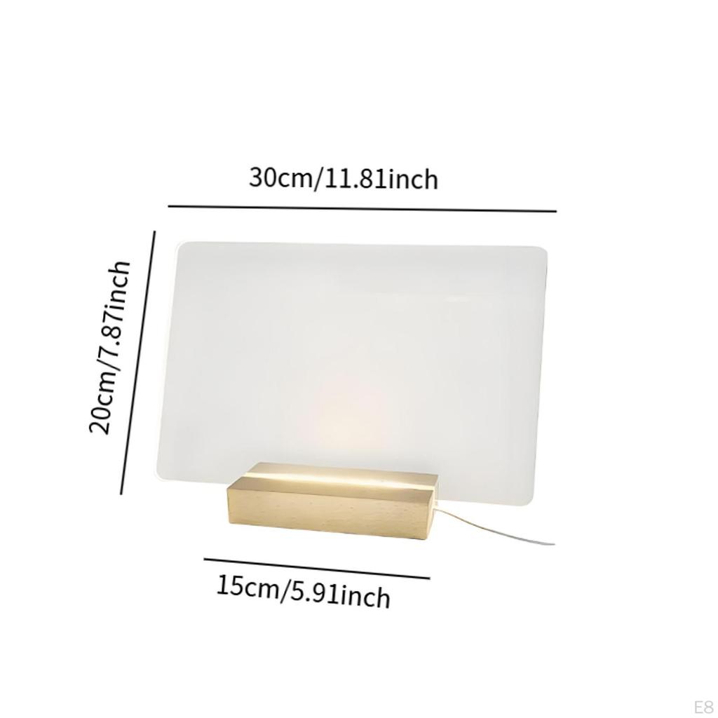 Acrylic Display Planner Board Glow Memo LED Handwriting Tablet Bright Lamp for Dining Room