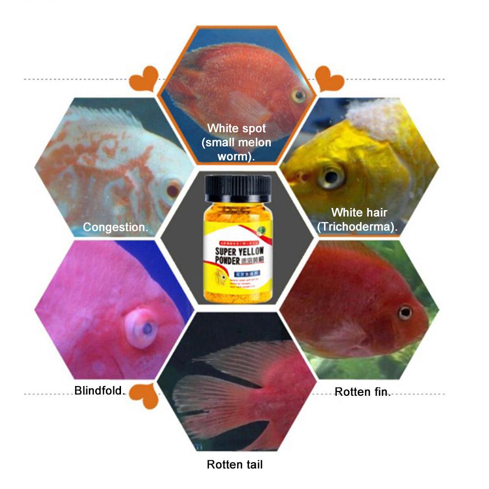 Instant Aquarium Yellow Powder for Ornamental Fish Prevent Infection