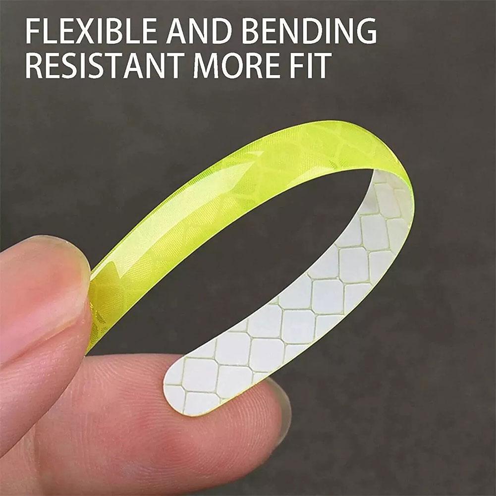 20Pcs Motorcycle Wheel Reflective Stickers Night Safety Warning Strips Motorcycle Helmet Bike Hub Styling Night Reflector Decal