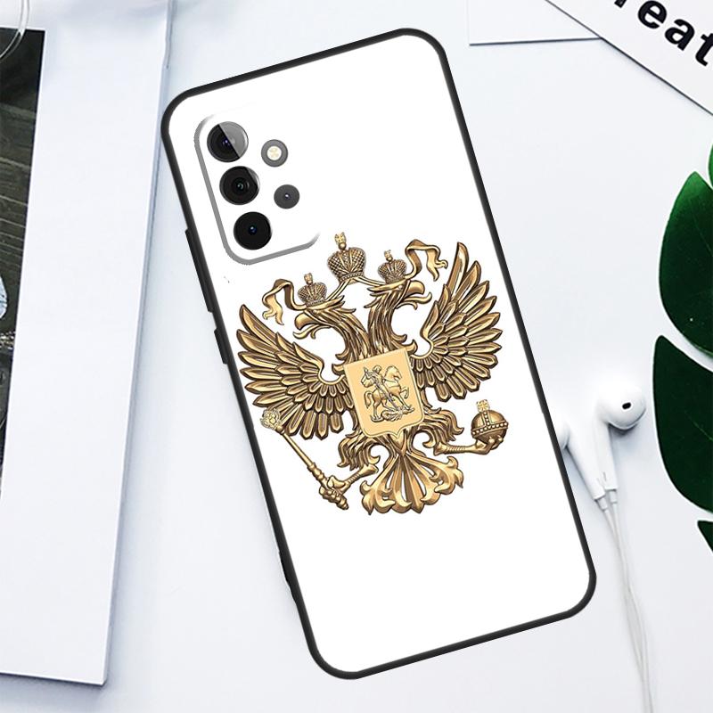 Russia Coat of Arms For Samsung Galaxy A52 A22 A32 A54 A34 A14 A55 A35 A15 A53 A33 A13 A05 A06 A16 Phone Case