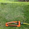 Outdoor Water Sprinkler Lawn with Weighted Base, 17 Anti-Clog Nozzles, Adjustable Large Area Spray Sprinkler, Oscillating for Coverage Garden