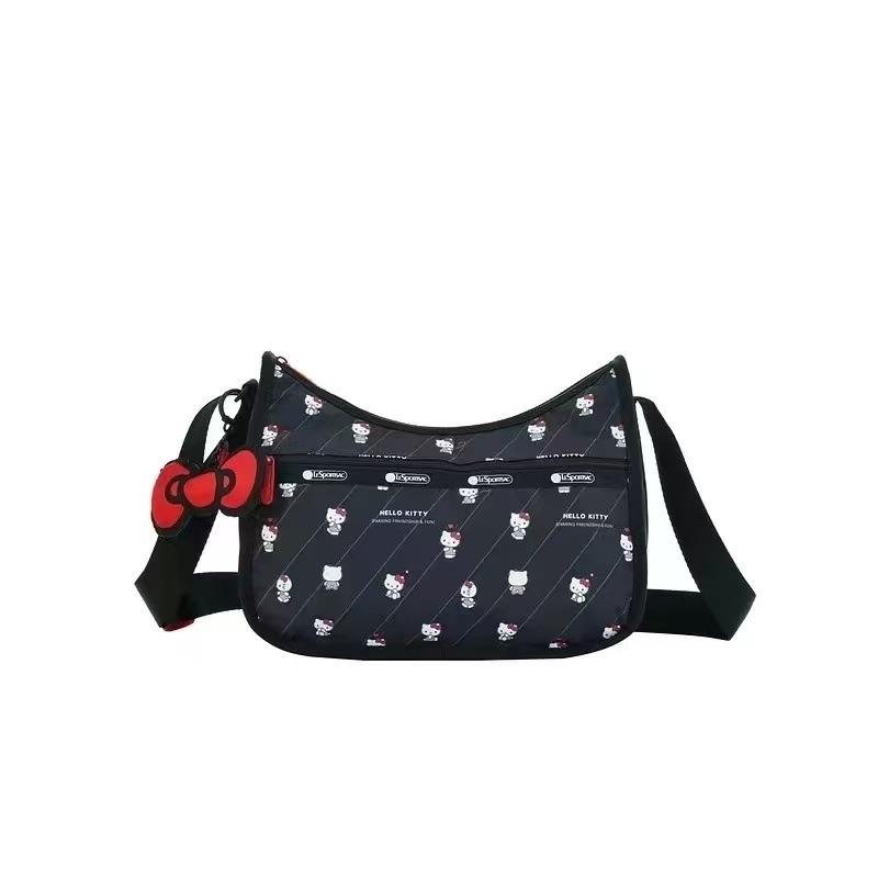 New Kt Cat Messenger Bag Shoulder Bag Practical and Lightweight Fashion Cartoon Cute Women's Bag Casual Bag Bow