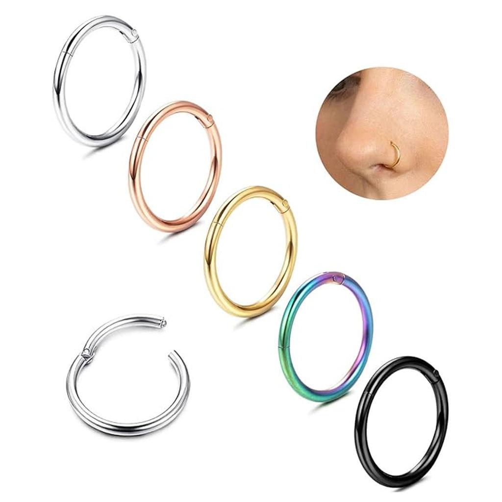 G23 Titan Scharnier Nasenring Ohrring für Knorpelpiercing