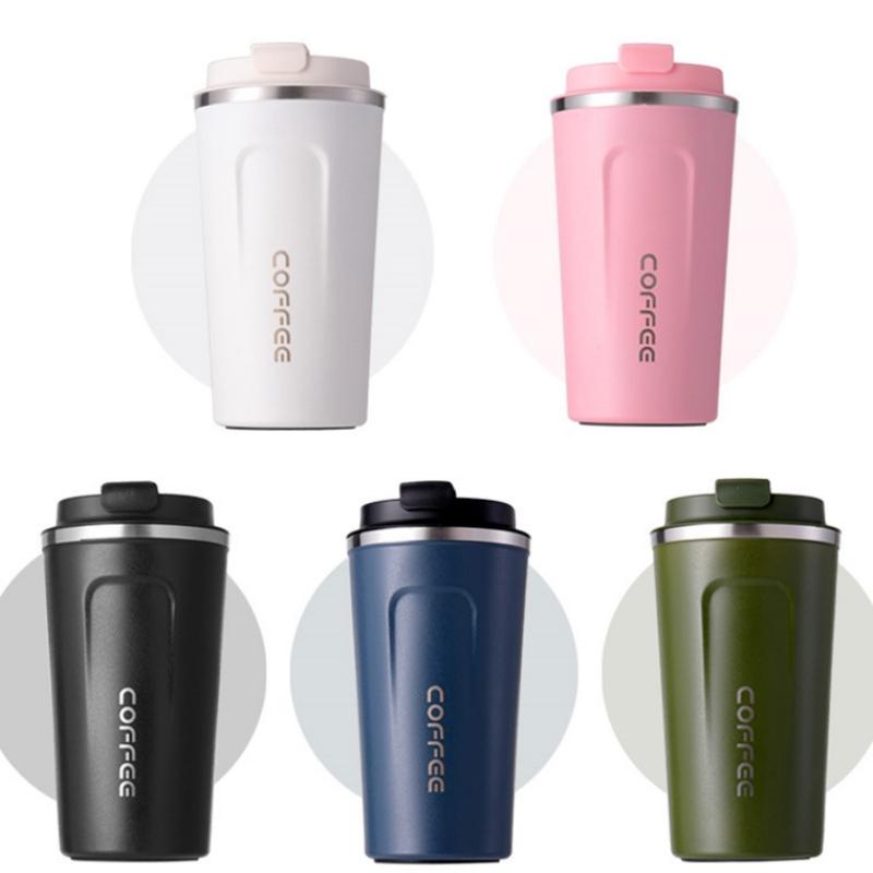 380ml/510ml Edelstahl Kaffeetasse Reise Tragbare Vakuum Flaschen Thermos Becher Doppel Edelstahl Auto Tee Thermos Becher Flaschen