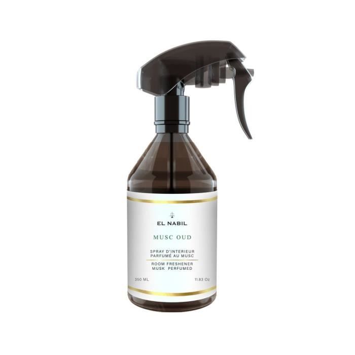 Room Freshener - EL NABIL - MUSC OUD - 350ml - Notes de Bergamote - Ambroxan - Parfum Mixte