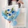 Hand-Knitted Crochet Flowers Bouquet  Mother'S Day Gifts Finished Crochet Bouquet With Gift Bag Graduation Birthday Gifts