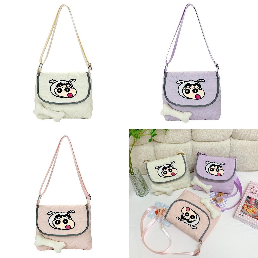 Crayon Cartoon Shinchan Bone Soft Nylon Casual Bag Girl Storage Bag Shoulder
