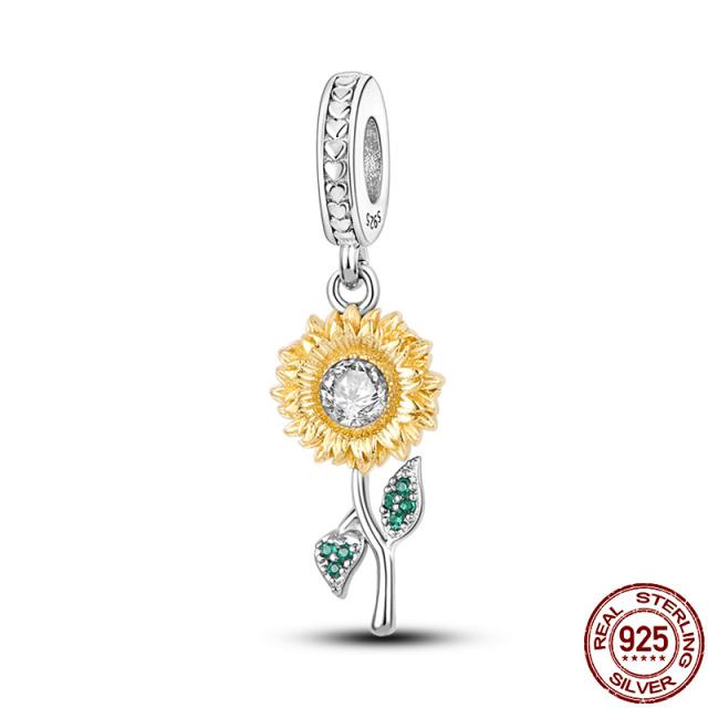 New 925 Sterling Silver Gold Padlock & Key Dangle Charm Fit  Original  Silver Bracelet Beads for Women Fine Jewelry Gift