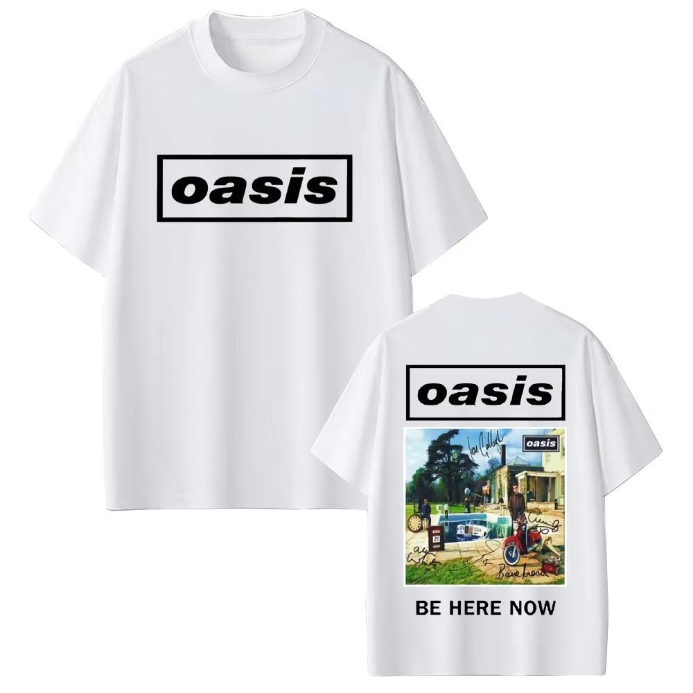 

British Rock Band OOasis Be Here Now Graphic Tshirt Men Women Clothing Casual Cotton Vintage Short Sleeve T Shirts Streetwear S