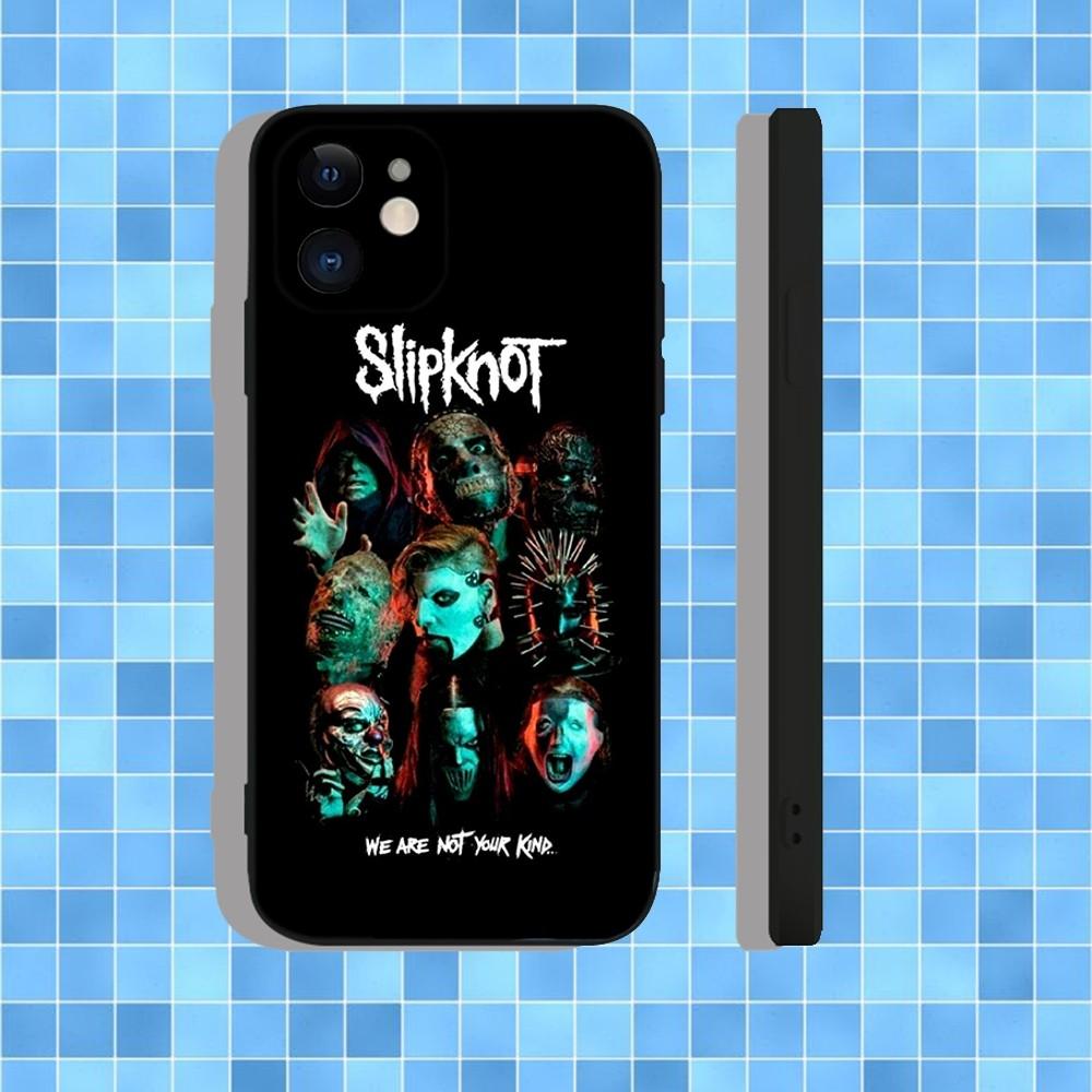 S-Slipknot Bone Church Phone Case For iPhone 16,15,14,13,12,11,Pro,Max,Plus,X,XS,XR,SE,8,7,Mini,Soft Silicone Black Case