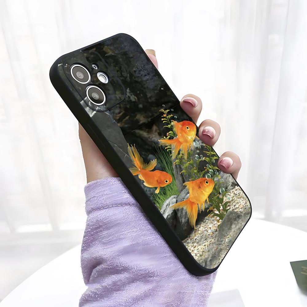 

Funny Goldfish Phone Case For IPhone 17 Pro Max 15 Pro 16 14 Plus 12 13 Mini 11 Pro Shockproof Soft Cover iPhoneXS Max