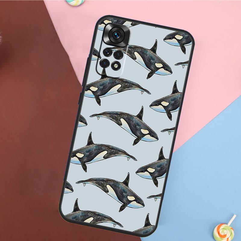 Orcas Whale Cover For Xiaomi Redmi Note 13 14 Pro 12 11 9 10 9S 10S 11S 12S Redmi 14C 10C 12C 13C Case
