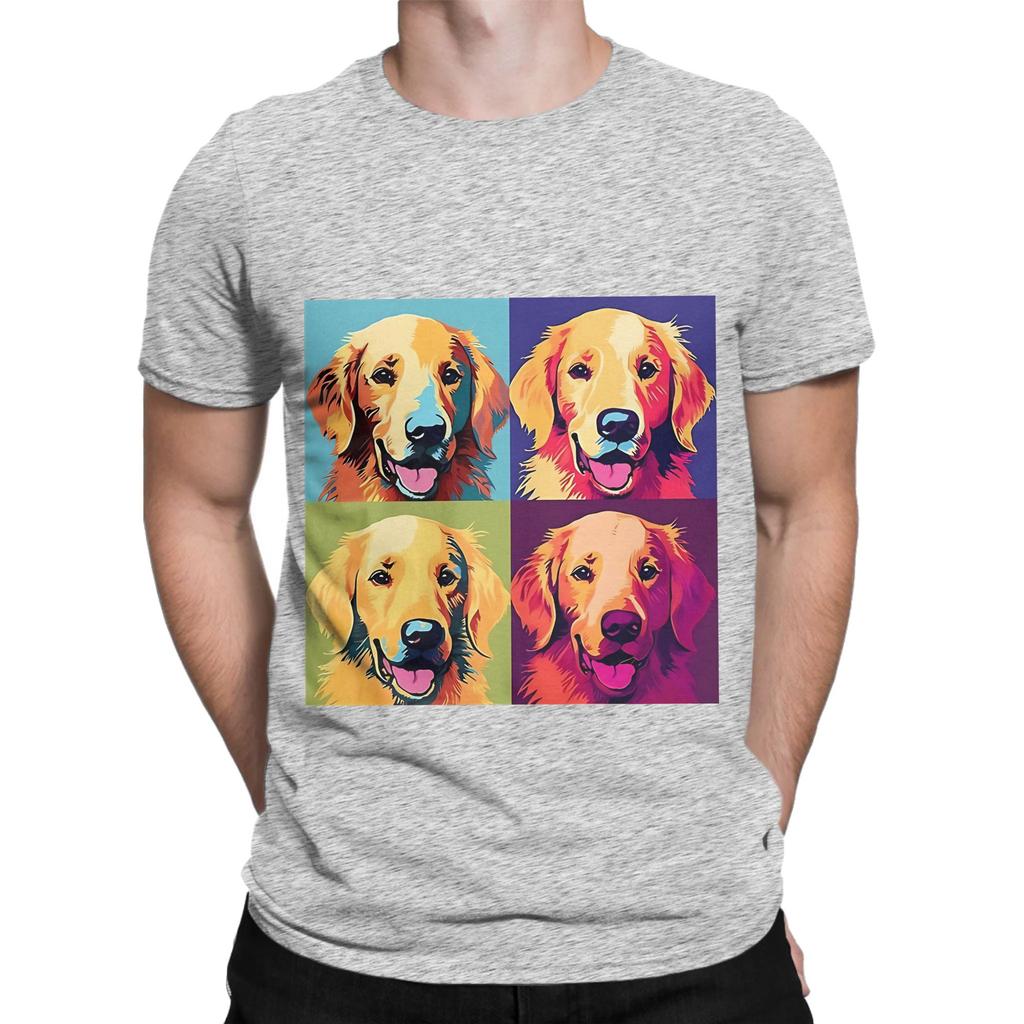 art golden retriever dog Novelty 100 Cotton TShirt gloden retirever Tees Tops For Unisex