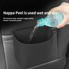 1pc PU Leather Car Trash Can - Large Space Rear Seat Garbage Bin, Easy To Fix Design,Compact Car Door Hanging Trash Can,Storage