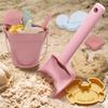 Silicone Children Beach Toy Shovel Oan Outdoor Parent-child Beach Portable Beach Bucket Durable Sand Digging and Storage Tool