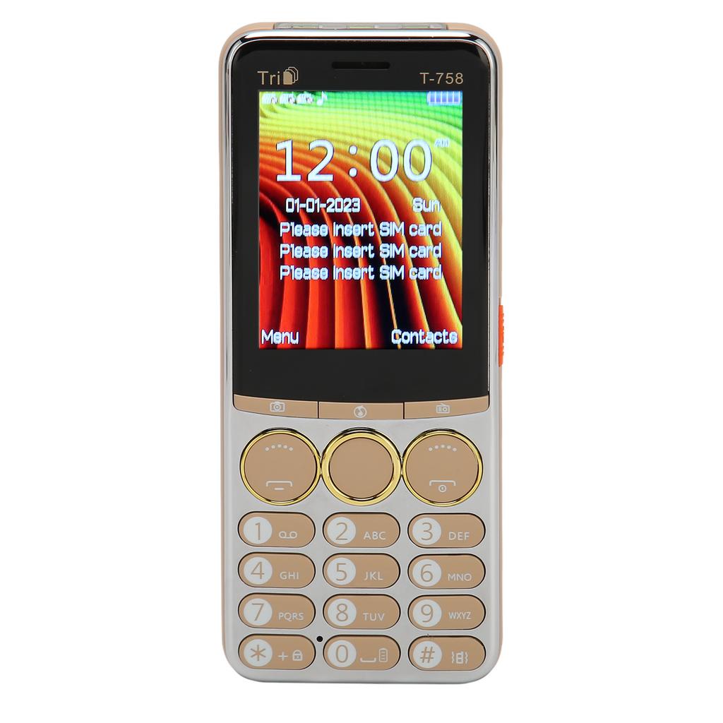 T 758 GSM Entsperrtes Handy 2,8 Zoll Bildschirm 3200mAh Akku Große Taste Hohe Lautstärke Handy für