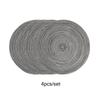 4pcs/set High Quality Handmade Round Woven Braided Placemats 15 Inch Round Table Mats for Dining Tables