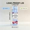 1PC Grandma Vintage Floral Wreath Art 750ml Color Plastic Sports Water Bottle Leakproof Flip Straw Lid Suitable for Sports Office Home Use