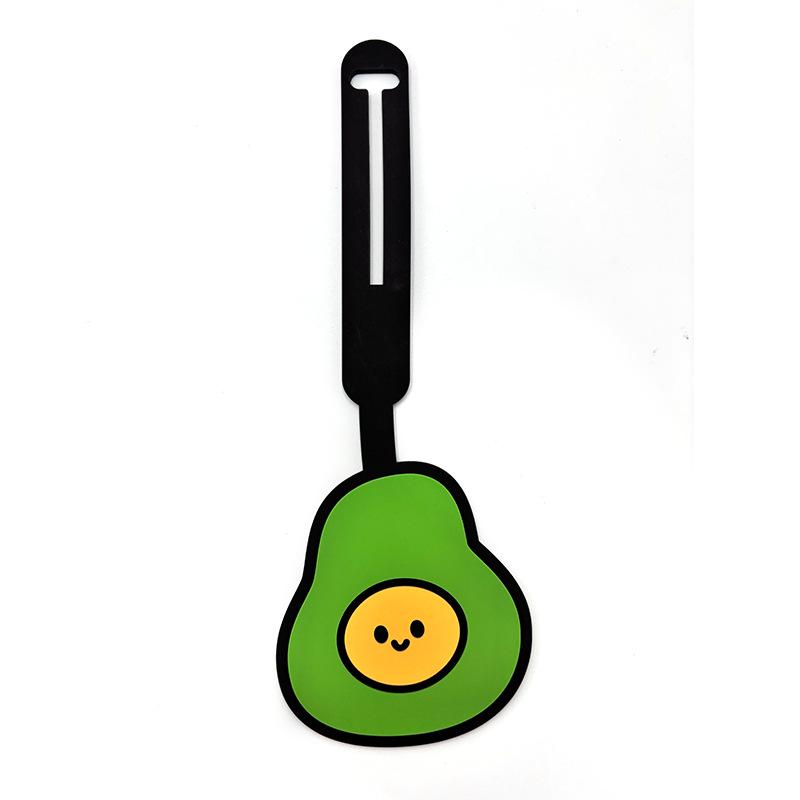 2D Epoxy Irregular Watermelon PVC Luggage Tag - Cute Cartoon Fruit Orange Rubber Boarding Tag