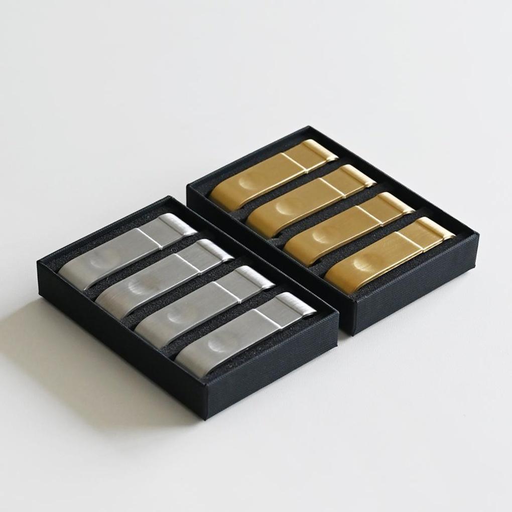 Haushaltlicher Ganzedelstahl-Löffelablage satinsilber gold Geschenkset