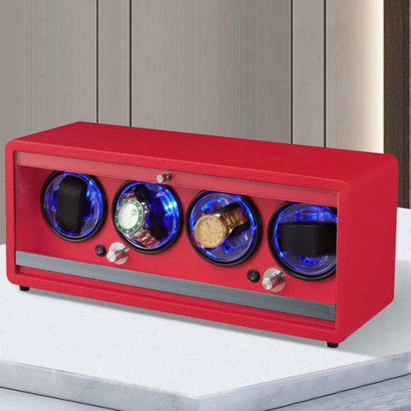 4 Slot Watch Winders Automatic Winding Watch Box Mechanical Wrist Watches Rotator Winding Device Leather Watches Winder