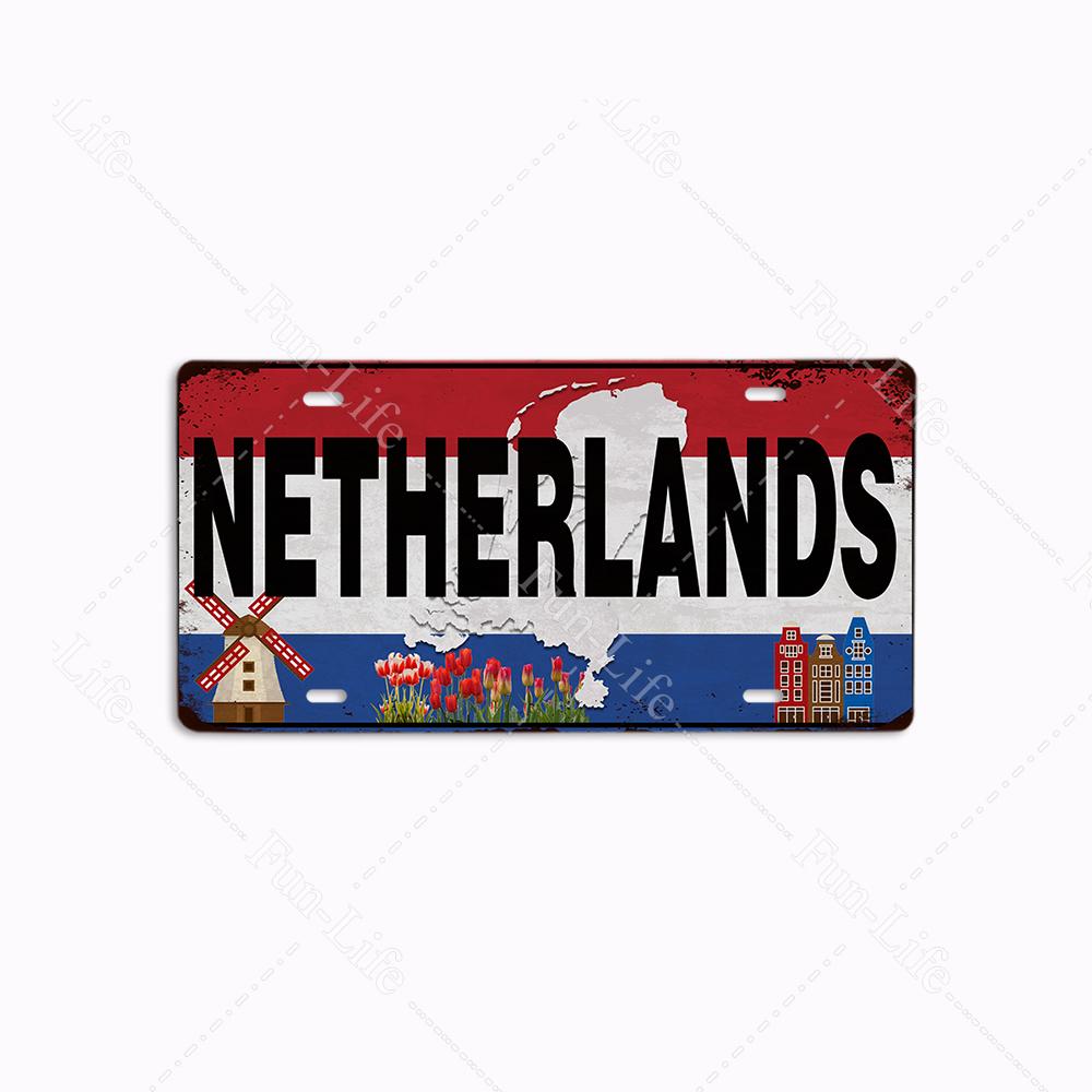 Retro City Metal Sign Plaque Metal Vintage Plate Tin Sign Wall Decor for Home/Art/ Pub/Bar/Wall Decoration 15x30cm
