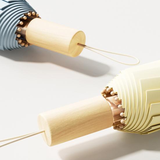 Paraply i kinesisk stil, sammenleggbar, solblokkerende, UV-beskyttelse, tredelt paraply, vanntett, vindtett, 16 spiler, bærbar, menn, kvinner, sol- og regnparaply