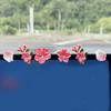 Peach Blossom Decoration Ornaments Cute Pink Flower Car Center Console Interior Accessories for Vehicle Dirt Electric Bike